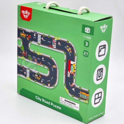 TOOKY TOY Droga Puzzle dla Dzieci Autostrada Makieta 21 el. Certyfikat FSC Tooky Toy TOOKY TOY Droga Puzzle dla Dzieci Autostrada Makieta 21 el. Certyfikat FSC Tooky Toy
