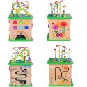 TOOKY TOY Kostka Edukacyjna Sorter Labirynt Przeplatanka Zwierzątka Tooky Toy