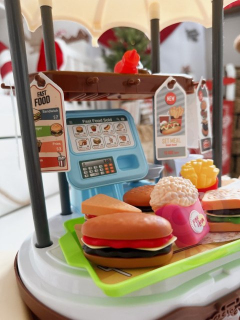 WOOPIE Sklep Fast Food na Kółkach Wózek Walizka 59 akc. 4w1 Woopie WOOPIE Sklep Fast Food na Kółkach Wózek Walizka 59 akc. 4w1 Woopie