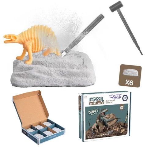 WOOPIE Wykopalisko 6w1 Dinozaur Szkielet Mały Archeolog 6 szt. Woopie WOOPIE Wykopalisko 6w1 Dinozaur Szkielet Mały Archeolog 6 szt. Woopie