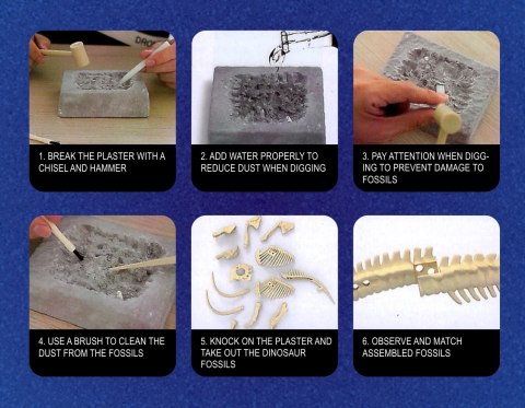 WOOPIE Wykopalisko 6w1 Dinozaur Szkielet Mały Archeolog 6 szt. Woopie WOOPIE Wykopalisko 6w1 Dinozaur Szkielet Mały Archeolog 6 szt. Woopie
