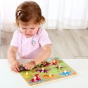 TOOKY TOY Drewniane Puzzle Montessori Układanka Dinozaury Kształty Tooky Toy