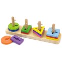 VIGA Drewniane klocki z sorterem kształtów Montessori Viga Toys