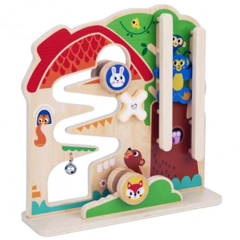 TOOKY TOY Drewniana Tablica Manipulacyjna Montessori Labirynt Tooky Toy TOOKY TOY Drewniana Tablica Manipulacyjna Montessori Labirynt Tooky Toy