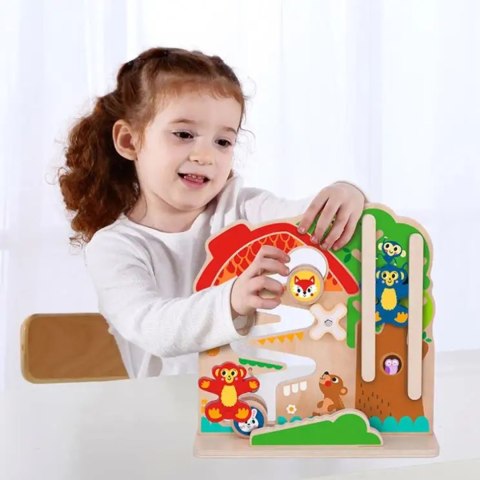 TOOKY TOY Drewniana Tablica Manipulacyjna Montessori Labirynt Tooky Toy TOOKY TOY Drewniana Tablica Manipulacyjna Montessori Labirynt Tooky Toy