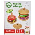 WOOPIE GREEN Drewniany Burger Restauracja Układanka dla Dzieci 15 el. Certyfikat FSC Woopie Let's Go Green
