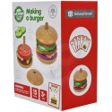 WOOPIE GREEN Drewniany Burger Restauracja Układanka dla Dzieci 15 el. Certyfikat FSC Woopie Let's Go Green