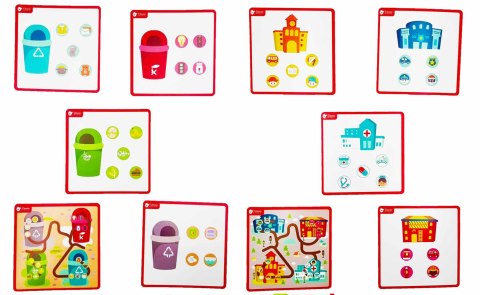 CLASSIC WORLD Gra Logiczna 2w1 Segregacja Odpadów Sorter Miasto Classic World CLASSIC WORLD Gra Logiczna 2w1 Segregacja Odpadów Sorter Miasto Classic World
