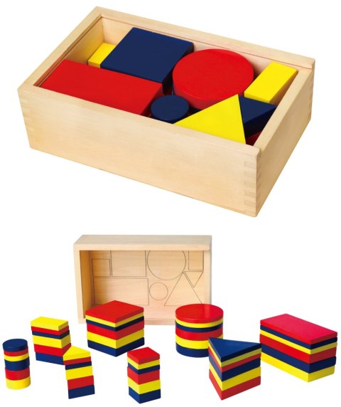 Drewniane Klocki Dienesa Figury geometryczne Viga Toys Montessori Viga Toys