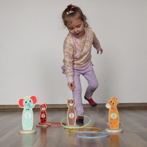 TOOKY TOY Drewniana Gra Zręcznościowa Rzut do Celu Zwierzątka 15 el. Tooky Toy TOOKY TOY Drewniana Gra Zręcznościowa Rzut do Celu Zwierzątka 15 el. Tooky Toy