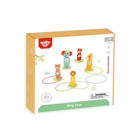 TOOKY TOY Drewniana Gra Zręcznościowa Rzut do Celu Zwierzątka 15 el. Tooky Toy TOOKY TOY Drewniana Gra Zręcznościowa Rzut do Celu Zwierzątka 15 el. Tooky Toy