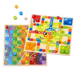 TOOKY TOY Gry Planszowe Logiczne 2w1 Ludo Chińczyk + Uwolnij Zwierzątka Tooky Toy