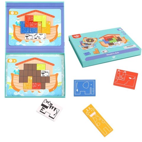 TOOKY TOY Układanka Magnetyczna Montessori Logiczna Puzzle Tetris Arka Noego 26 el. Tooky Toy TOOKY TOY Układanka Magnetyczna Montessori Logiczna Puzzle Tetris Arka Noego 26 el. Tooky Toy