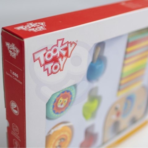 TOOKY TOY Zestaw Gier Zręcznościowych Bierki Bączek JoJo Słonik 46 el. Tooky Toy TOOKY TOY Zestaw Gier Zręcznościowych Bierki Bączek JoJo Słonik 46 el. Tooky Toy