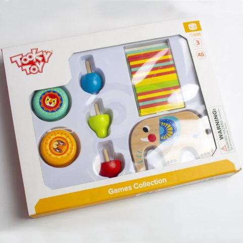 TOOKY TOY Zestaw Gier Zręcznościowych Bierki Bączek JoJo Słonik 46 el. Tooky Toy TOOKY TOY Zestaw Gier Zręcznościowych Bierki Bączek JoJo Słonik 46 el. Tooky Toy