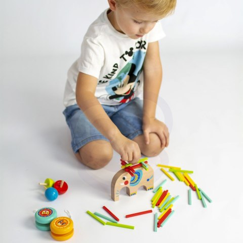 TOOKY TOY Zestaw Gier Zręcznościowych Bierki Bączek JoJo Słonik 46 el. Tooky Toy TOOKY TOY Zestaw Gier Zręcznościowych Bierki Bączek JoJo Słonik 46 el. Tooky Toy