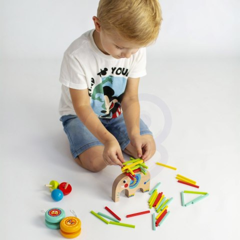 TOOKY TOY Zestaw Gier Zręcznościowych Bierki Bączek JoJo Słonik 46 el. Tooky Toy TOOKY TOY Zestaw Gier Zręcznościowych Bierki Bączek JoJo Słonik 46 el. Tooky Toy