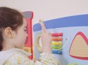 VIGA Drewniana Tablica Sensoryczna-Manipulacyjna EDU Pociąg Viga Toys