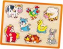 VIGA Drewniane Puzzle Zwierzęta z Farmy Układanka Viga Toys