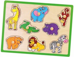 VIGA Drewniane Puzzle Zwierzęta z ZOO Układanka Viga Toys