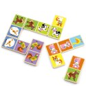 VIGA Edukacyjne Klocki Domino Drewniane gra Farma 28 elementów Montessori Viga Toys