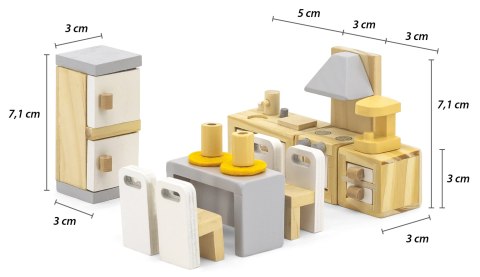 VIGA PolarB Zestaw Mebelków do Domku dla Lalek Kuchnia Jadalnia Viga Toys VIGA PolarB Zestaw Mebelków do Domku dla Lalek Kuchnia Jadalnia Viga Toys