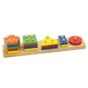 Viga Drewniane Klocki z sorterem kształtów Montessori Viga Toys