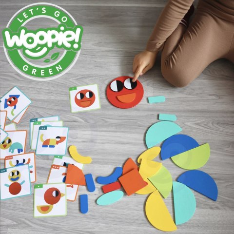 WOOPIE GREEN Drewniana Układanka Montessori 40 Wzorów do Odtworzenia 55 el. Certyfikat FSC Woopie Let's Go Green WOOPIE GREEN Drewniana Układanka Montessori 40 Wzorów do Odtworzenia 55 el. Certyfikat FSC Woopie Let's Go Green