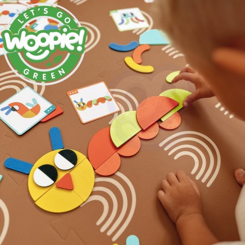 WOOPIE GREEN Drewniana Układanka Montessori 40 Wzorów do Odtworzenia 55 el. Certyfikat FSC Woopie Let's Go Green WOOPIE GREEN Drewniana Układanka Montessori 40 Wzorów do Odtworzenia 55 el. Certyfikat FSC Woopie Let's Go Green
