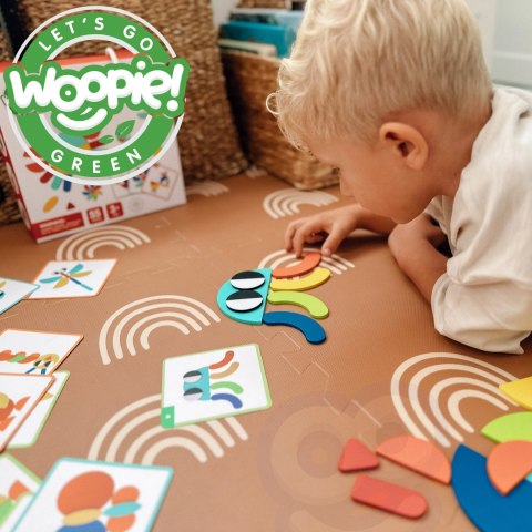 WOOPIE GREEN Drewniana Układanka Montessori 40 Wzorów do Odtworzenia 55 el. Certyfikat FSC Woopie Let's Go Green WOOPIE GREEN Drewniana Układanka Montessori 40 Wzorów do Odtworzenia 55 el. Certyfikat FSC Woopie Let's Go Green