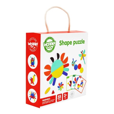 WOOPIE GREEN Drewniana Układanka Montessori 40 Wzorów do Odtworzenia 55 el. Certyfikat FSC Woopie Let's Go Green WOOPIE GREEN Drewniana Układanka Montessori 40 Wzorów do Odtworzenia 55 el. Certyfikat FSC Woopie Let's Go Green