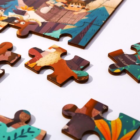TOOKY TOY Puzzle z Woreczkiem Układanka Alpejskie Zwierzęta i Krajobraz 49 el. Tooky Toy TOOKY TOY Puzzle z Woreczkiem Układanka Alpejskie Zwierzęta i Krajobraz 49 el. Tooky Toy
