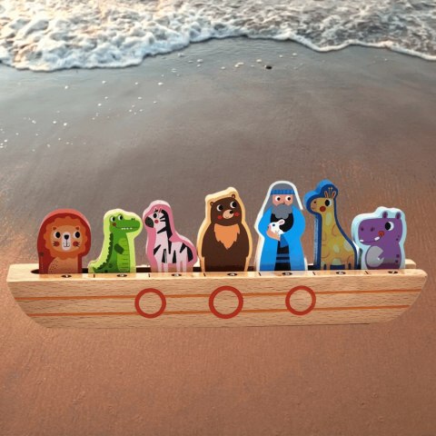 TOOKY TOY Drewniana Układanka Łamigłówki dla Dzieci Noe i Zwierzęta Tooky Toy TOOKY TOY Drewniana Układanka Łamigłówki dla Dzieci Noe i Zwierzęta Tooky Toy
