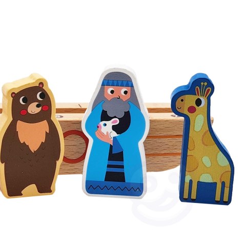 TOOKY TOY Drewniana Układanka Łamigłówki dla Dzieci Noe i Zwierzęta Tooky Toy TOOKY TOY Drewniana Układanka Łamigłówki dla Dzieci Noe i Zwierzęta Tooky Toy