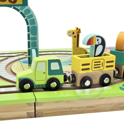 TOOKY TOY DREWNIANY POCIĄG KOLEJKA ZOO CIUCHCIA NA MAGNES TOR W WALIZCE Tooky Toy TOOKY TOY DREWNIANY POCIĄG KOLEJKA ZOO CIUCHCIA NA MAGNES TOR W WALIZCE Tooky Toy