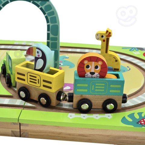 TOOKY TOY DREWNIANY POCIĄG KOLEJKA ZOO CIUCHCIA NA MAGNES TOR W WALIZCE Tooky Toy TOOKY TOY DREWNIANY POCIĄG KOLEJKA ZOO CIUCHCIA NA MAGNES TOR W WALIZCE Tooky Toy