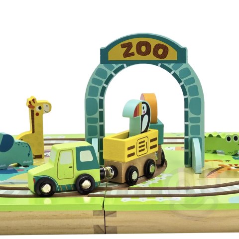 TOOKY TOY DREWNIANY POCIĄG KOLEJKA ZOO CIUCHCIA NA MAGNES TOR W WALIZCE Tooky Toy TOOKY TOY DREWNIANY POCIĄG KOLEJKA ZOO CIUCHCIA NA MAGNES TOR W WALIZCE Tooky Toy