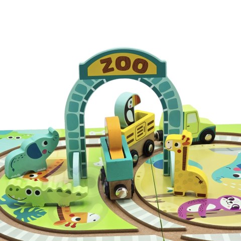 TOOKY TOY DREWNIANY POCIĄG KOLEJKA ZOO CIUCHCIA NA MAGNES TOR W WALIZCE Tooky Toy TOOKY TOY DREWNIANY POCIĄG KOLEJKA ZOO CIUCHCIA NA MAGNES TOR W WALIZCE Tooky Toy