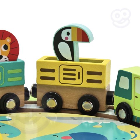 TOOKY TOY DREWNIANY POCIĄG KOLEJKA ZOO CIUCHCIA NA MAGNES TOR W WALIZCE Tooky Toy TOOKY TOY DREWNIANY POCIĄG KOLEJKA ZOO CIUCHCIA NA MAGNES TOR W WALIZCE Tooky Toy