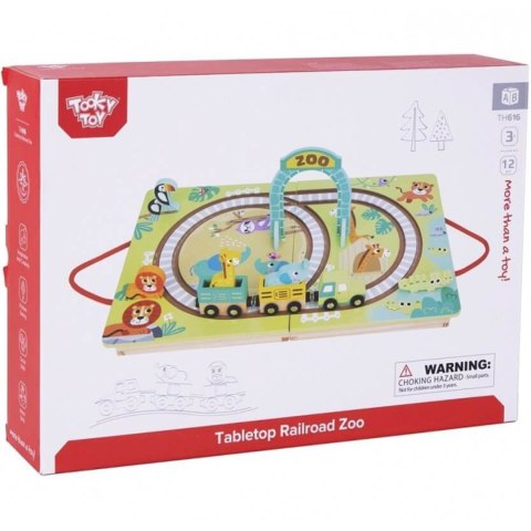TOOKY TOY DREWNIANY POCIĄG KOLEJKA ZOO CIUCHCIA NA MAGNES TOR W WALIZCE Tooky Toy TOOKY TOY DREWNIANY POCIĄG KOLEJKA ZOO CIUCHCIA NA MAGNES TOR W WALIZCE Tooky Toy