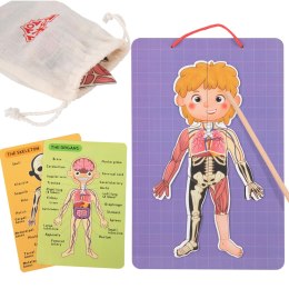 Tooky Toy Drewniane Puzzle Montessori Magnetyczne Nauka Anatomia Człowieka 78el. Tooky Toy