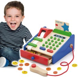 VIGA Drewniana Kasa sklepowa z akcesoriami Skaner Montessori Viga Toys