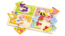 VIGA Drewniane Puzzle Owady 4w1 Viga Toys