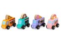 VIGA Drewniany Zestaw Food Trucki Pojazdy cukierni 4 autka Viga Toys