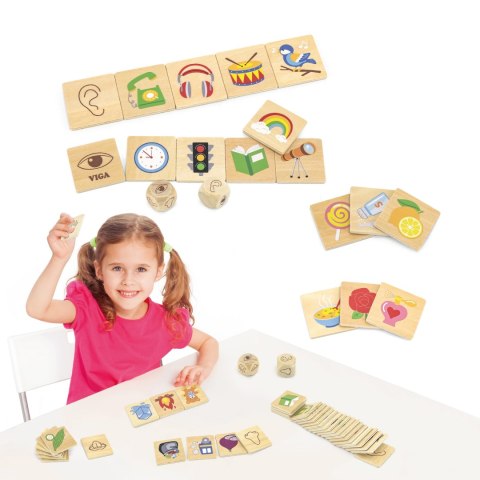 VIGA Gra Edukacyjna Układanka Ucząca Sortuj Zmysły 37 el. Montessori Viga Toys VIGA Gra Edukacyjna Układanka Ucząca Sortuj Zmysły 37 el. Montessori Viga Toys