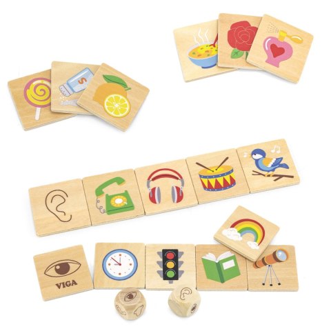 VIGA Gra Edukacyjna Układanka Ucząca Sortuj Zmysły 37 el. Montessori Viga Toys VIGA Gra Edukacyjna Układanka Ucząca Sortuj Zmysły 37 el. Montessori Viga Toys