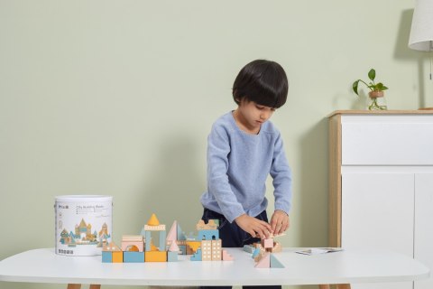 VIGA PolarB Drewniane Klocki Bloki Miejskie 50 elementów Montessori Viga Toys VIGA PolarB Drewniane Klocki Bloki Miejskie 50 elementów Montessori Viga Toys