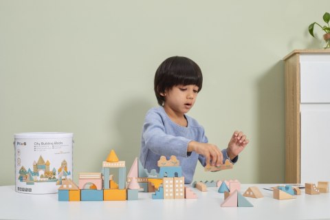 VIGA PolarB Drewniane Klocki Bloki Miejskie 50 elementów Montessori Viga Toys VIGA PolarB Drewniane Klocki Bloki Miejskie 50 elementów Montessori Viga Toys