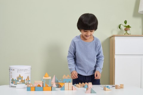 VIGA PolarB Drewniane Klocki Bloki Miejskie 50 elementów Montessori Viga Toys VIGA PolarB Drewniane Klocki Bloki Miejskie 50 elementów Montessori Viga Toys