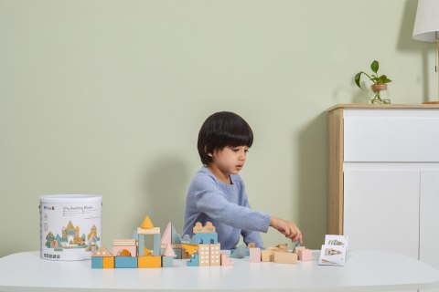 VIGA PolarB Drewniane Klocki Bloki Miejskie 50 elementów Montessori Viga Toys VIGA PolarB Drewniane Klocki Bloki Miejskie 50 elementów Montessori Viga Toys
